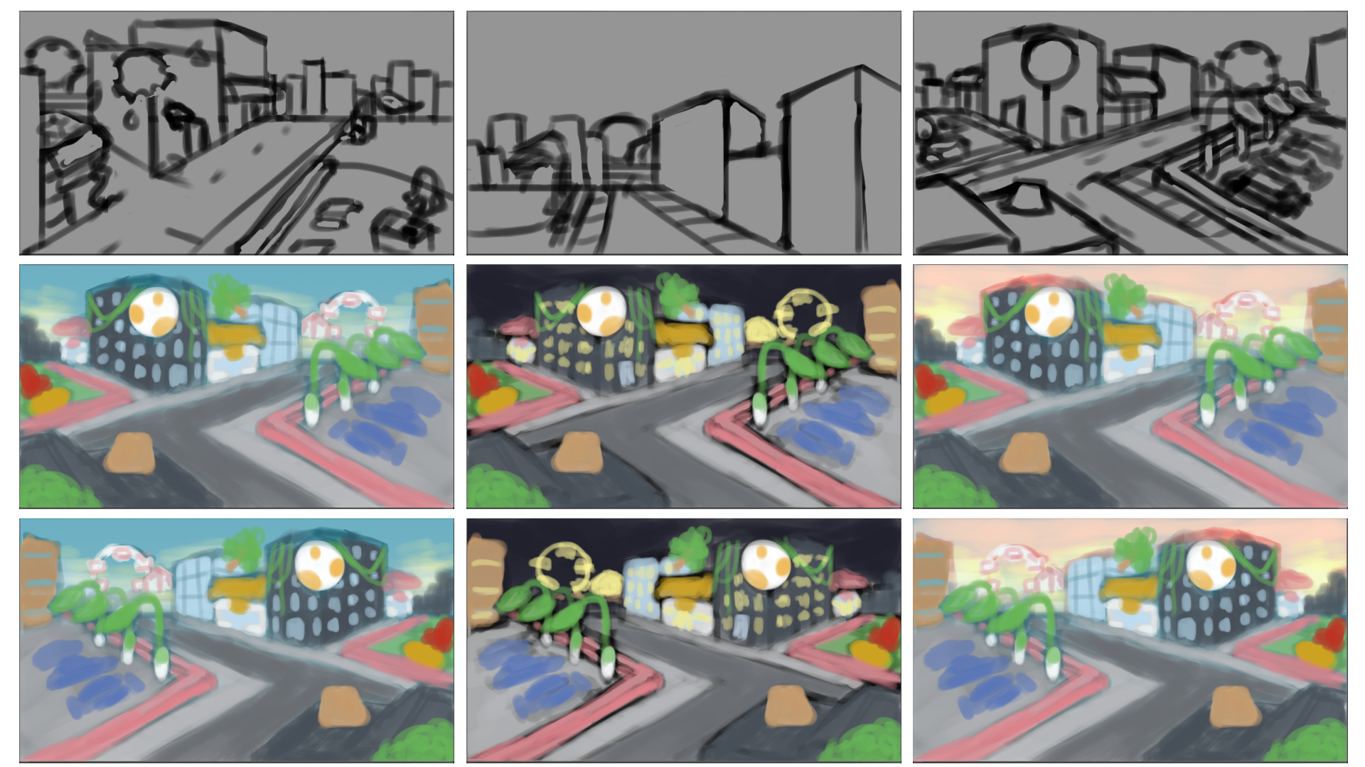 City Concept Thumbnails